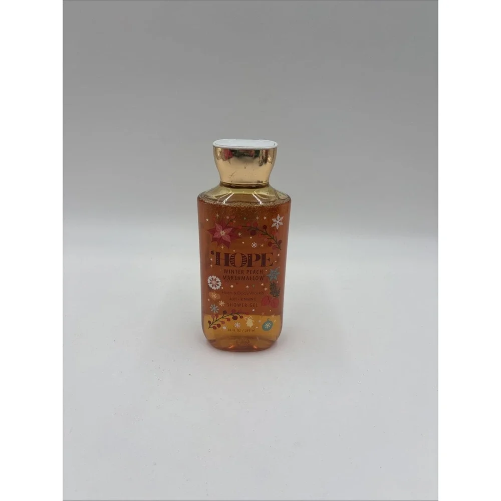 Bath and Body Works Winter Peach Marshmallow Shower Gel 10 fl oz NEW
